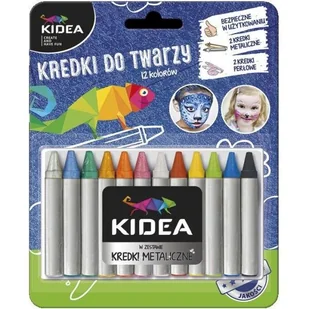 Derform Kredki do twarzy 12 kolorów 2,5g Kidea KDT12KA - Kredki, ołówki, pastele i pisaki - miniaturka - grafika 2