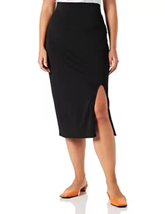 Vila Damska spódnica ołówkowa Evoked by Viborneo Hw Midi Skirt/Su/Cur-Noos, czarny, 48 duże rozmiary - Spódnice - miniaturka - grafika 1