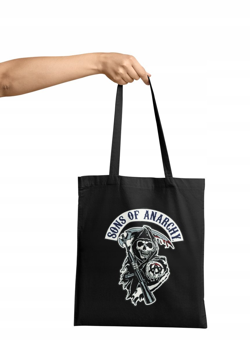 TORBA SHOPPER MATERIAŁOWA NA RAMIĘ PREZENT DLA FANKI SYNOWIE ANARCHII