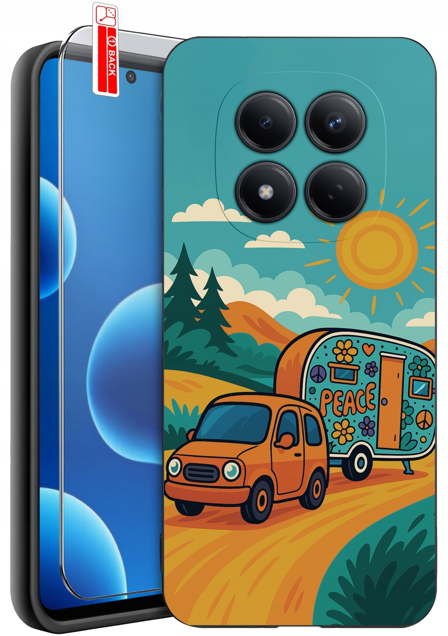 krainaGSM Etui Do Xiaomi Redmi Note 15 Pro 5G Wzory Silikonowe Matt Case + Szkło