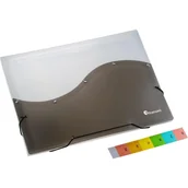 Szkolne artykuły papiernicze - Hasta Teczka z przegródkami A4 przezroczysto-czarna - miniaturka - grafika 1