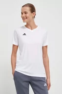 Koszulki sportowe damskie - adidas Performance t-shirt treningowy Entrada 22 kolor biały - miniaturka - grafika 1