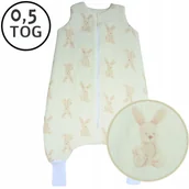 Śpiworki dla dzieci - LETNI ŚPIWOREK MUŚLINOWY Z NOGAWKAMI 86-104 M 0,5 TOG BAWEŁNA 100% - miniaturka - grafika 1