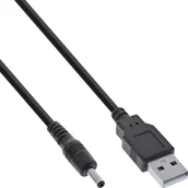 Adaptery i przejściówki - InLine InLine® USB DC power adapter cable, USB A male plug to DC plug 3.5x1.35mm, black, 2m - miniaturka - grafika 1