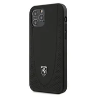 Etui i futerały do telefonów - Ferrari FEOGOHCP12MBK iPhone 12/12 Pro 6,1" czarny/black hardcase Off Track Perforated - miniaturka - grafika 1