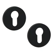 Meble modułowe i akcesoria - Rozety Okrągłe Wkładka Szyldy Do Klamki Wewnętrznej Czarny Mat Malaga - miniaturka - grafika 1