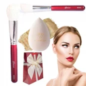 Pędzle do makijażu - Zestaw PREZENTOWY Pędzel Gąbka Torebka - miniaturka - grafika 1