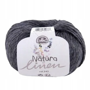 Włóczka lniana DMC Natura Linen kol. 123 antracytowy - Pasmanteria - miniaturka - grafika 1