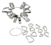 Formy do ciast - Foremki na ciastka aluminiowe 11 różnych elementów motyw świąteczny - miniaturka - grafika 1