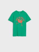 Koszulki dla chłopców - Sinsay - Koszulka z nadrukiem - zielony - miniaturka - grafika 1