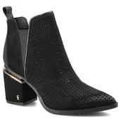 Mokasyny damskie - Carinii, Botki, B7165_-H20-000-000-E03 Czarny, rozmiar 40 - miniaturka - grafika 1