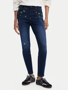 Desigual Jeansy Akira 24WWDD24 Granatowy Skinny Fit - Spodnie damskie - miniaturka - grafika 1