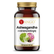 Suplementy naturalne - Ashwagandha z czerwoną koniczyną 90 kaps Yango - miniaturka - grafika 1
