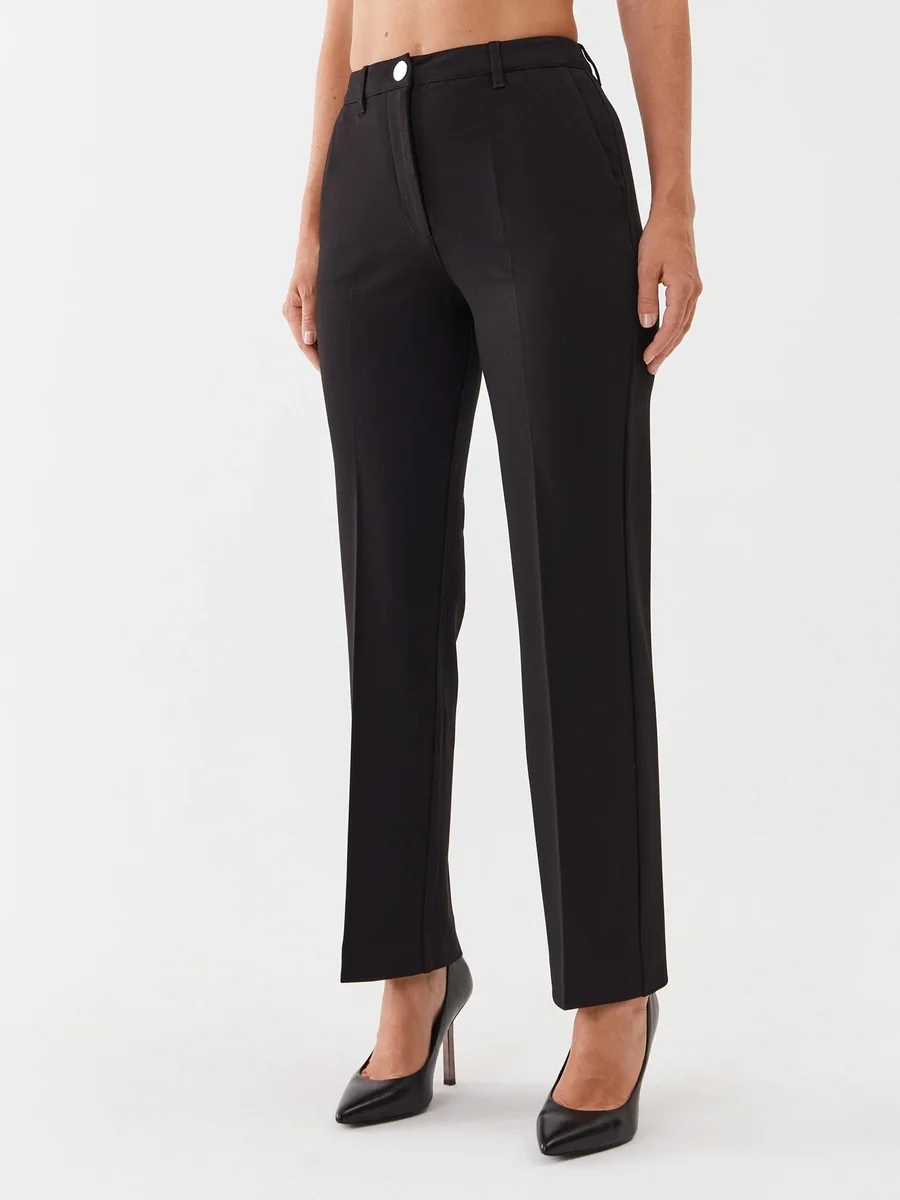 GUESS ELEGANCKIE CZARNE SPODNIE CYGARETKI W KANT XS 2CA