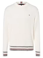 Swetry męskie - Tommy Hilfiger - Sweter męski, biały - miniaturka - grafika 1