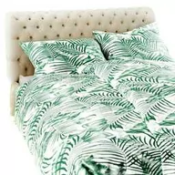 Pościel - Spod Igły I Nitki Pościel flanelowa 140x200 Jungle liście zielona z jedną poszewką 70x80 - miniaturka - grafika 1