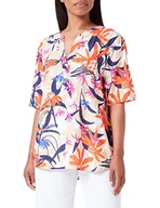 Bluzki damskie - GERRY WEBER Damska bluzka 160040-31516, ecru/biały/czerwony/pomarańczowy, 46, Ecru/biały/czerwony/pomarańczowy nadruk, 46 - miniaturka - grafika 1