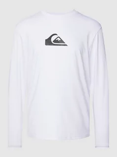 Koszulki męskie - Bluzka z długim rękawem i nadrukiem z logo - grafika 1