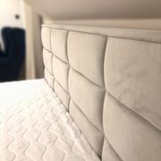 Łóżka - Łóżko Tapicerowane 120X200 Z Miękkim Oparciem Z Paneli Keja / Meble Sypialnia - miniaturka - grafika 1