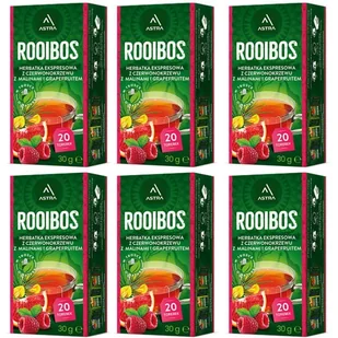 Astra Zestaw Rooibos Malina Grapefruit 6 x 20 torebek herbata ekspresowa (6 x EX20) - Herbata - miniaturka - grafika 1