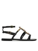 Sandały damskie - Patrizia Pepe Sandały PPJ329 31 Czarny - miniaturka - grafika 1