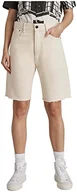 Spodenki damskie - G-STAR RAW Damskie szorty typu 89 bermudy, beżowy/khaki (Ecru C525-159), 24W Regularny - miniaturka - grafika 1