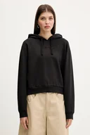 Bluzy damskie - Vans bluza bawełniana damska kolor czarny z kapturem gładka VN000RAHBLK1 - miniaturka - grafika 1