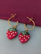 Kolczyki - Kolczyki truskawki - miniaturka - grafika 1