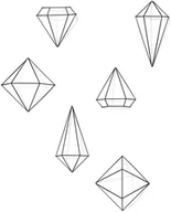 Figurki dekoracyjne - Umbra Dekoracja Prisma 6 szt. czarna 470520-040 - miniaturka - grafika 1