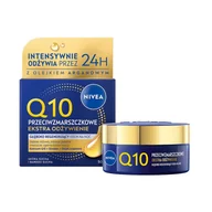 Kremy do twarzy - NIVEA Q10 Przeciwzmarszczkowe Ekstra Odżywienie głęboko regenerujący krem na noc 50ml - miniaturka - grafika 1