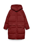 Kurtki damskie - Vero Moda Sztruksowy płaszcz zimowy "DEBRA FIE" w kolorze bordowym - miniaturka - grafika 1