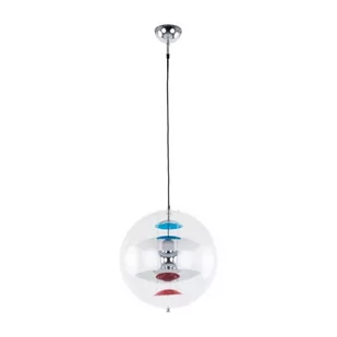 Italux Lampa wisząca Venta MDE616 1 chrom Szklany kolorowe elementy MDE616/1 - Lampy sufitowe - miniaturka - grafika 1