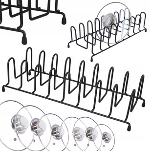 Stojak organizer na pokrywki talerze metalowy - Pozostałe akcesoria kuchenne - miniaturka - grafika 1