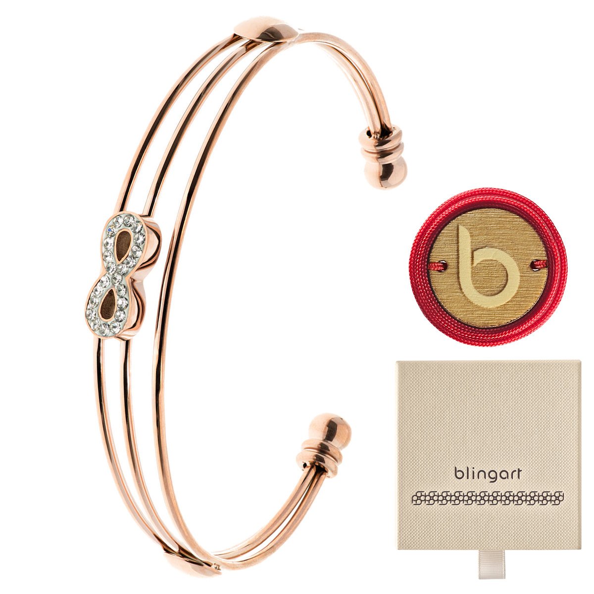 Bransoletka damska pozłacana nieskończoność stal chirurgiczna BLINGART