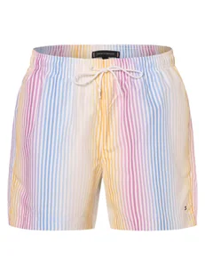 Tommy Hilfiger Męskie spodenki kąpielowe Mężczyźni Sztuczne włókno wielokolorowy|niebieski|różowy|żółty|pomarańczowy w paski, L - Spodenki męskie - miniaturka - grafika 1