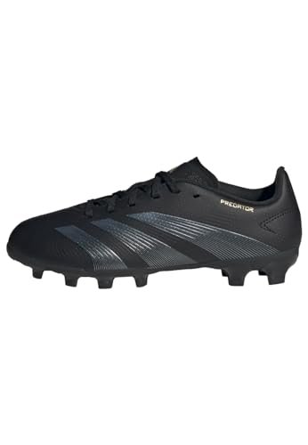 adidas Predator League J Football Boots Multi Ground, wieloterenowe buty piłkarskie, Core Black/Carbon/Gold Met, 32 EU, Core Black Carbon Gold Met, 32 EU