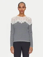Bluzki damskie - Morgan Bluzka 251-TMACO Granatowy Slim Fit - miniaturka - grafika 1