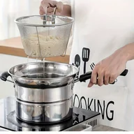 Inne - TEMU Wszechstronne Składane Durszlak ze Nierdzewnej - Idealne do Gotowania, Smażenia i Gotowania na Parze - Doskonały Gadżet Kuchenny - miniaturka - grafika 1