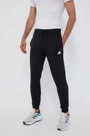 Spodnie męskie - adidas spodnie dresowe kolor czarny gładkie - miniaturka - grafika 1