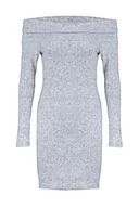 Sukienki - Trendyol Damska sukienka mini bodycon, szara, XL, Szary, XL - miniaturka - grafika 1