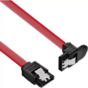 InLine SATA III (6Gb/s) kabel kątowy czerwony - 30 cm 27303W - Kable komputerowe i do monitorów - miniaturka - grafika 1