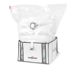 Zestaw 2 białych organizerów z workiem próżniowym Compactor Life 3D Vacuum Bag, 40x25 cm - Pudła i pojemniki do przechowywania - miniaturka - grafika 1