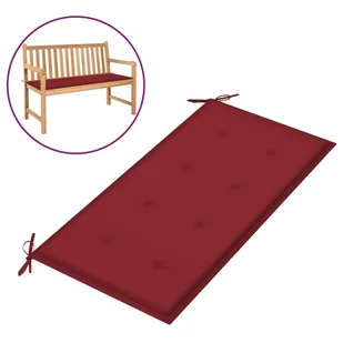 vidaXL Poduszka na ławkę ogrodową winna czerwień 100x50x4cm tkanina  314074 - Poduszki ogrodowe - miniaturka - grafika 1