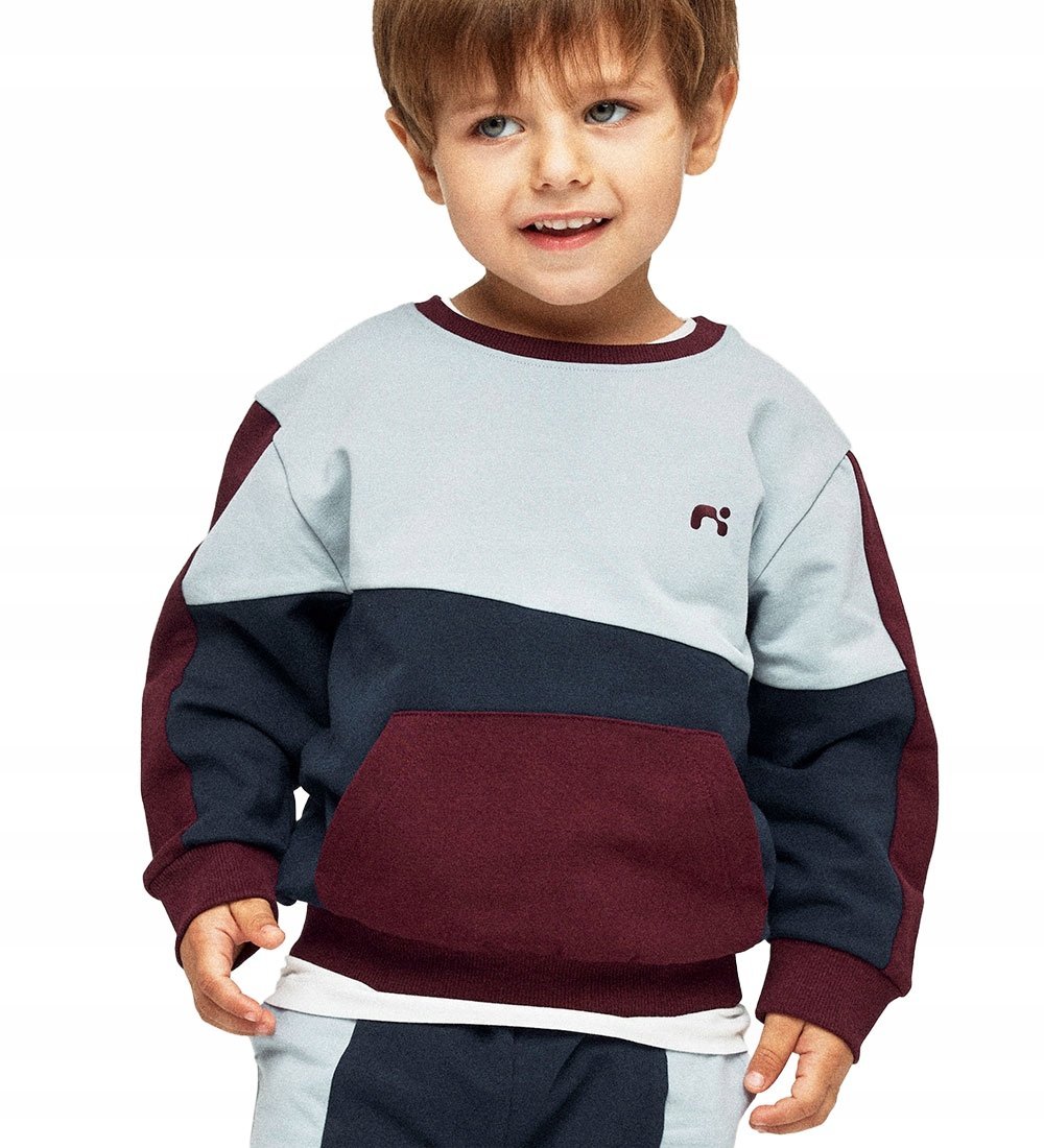 NAME IT BLUZA DZIECIĘCA TRÓJKOLOROWA Z KIESZENIĄ 104 16BA