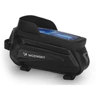 Etui i futerały do telefonów - Wozinsky Torba rowerowa na ramę 1,7l pokrowiec na telefon czarny (WBB28BK) - miniaturka - grafika 1