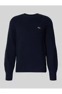 Swetry męskie - Sweter z dzianiny o kroju regular fit z czystej wełny - Lacoste - miniaturka - grafika 1