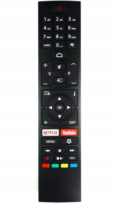 Pilot do TV HITACHI, TELEFUNKEN, TOSHIBA RC43157 Netflix,Youtube