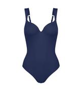 Stroje kąpielowe - Triumph Damski kostium kąpielowy Summer Glow OWP sd, True Navy, 44D, Granatowy (True Navy), 44 - miniaturka - grafika 1