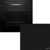 Zestawy AGD - Zestaw AGD do zabudowy Bosch Piekarnik elektryczny HBG536EB3 + Płyta indukcyjna PIE61RHB1E - miniaturka - grafika 1