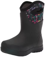 Kalosze damskie - BOGS Damskie kalosze Neo-Classic Mid Waterproof, Karton z nadrukiem kwiatowym, czarny, 41.5 EU - miniaturka - grafika 1